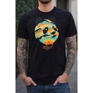 Lifted Research Group Shirt Black Tee Short Sleeve LRG Camo Panda Bear Large